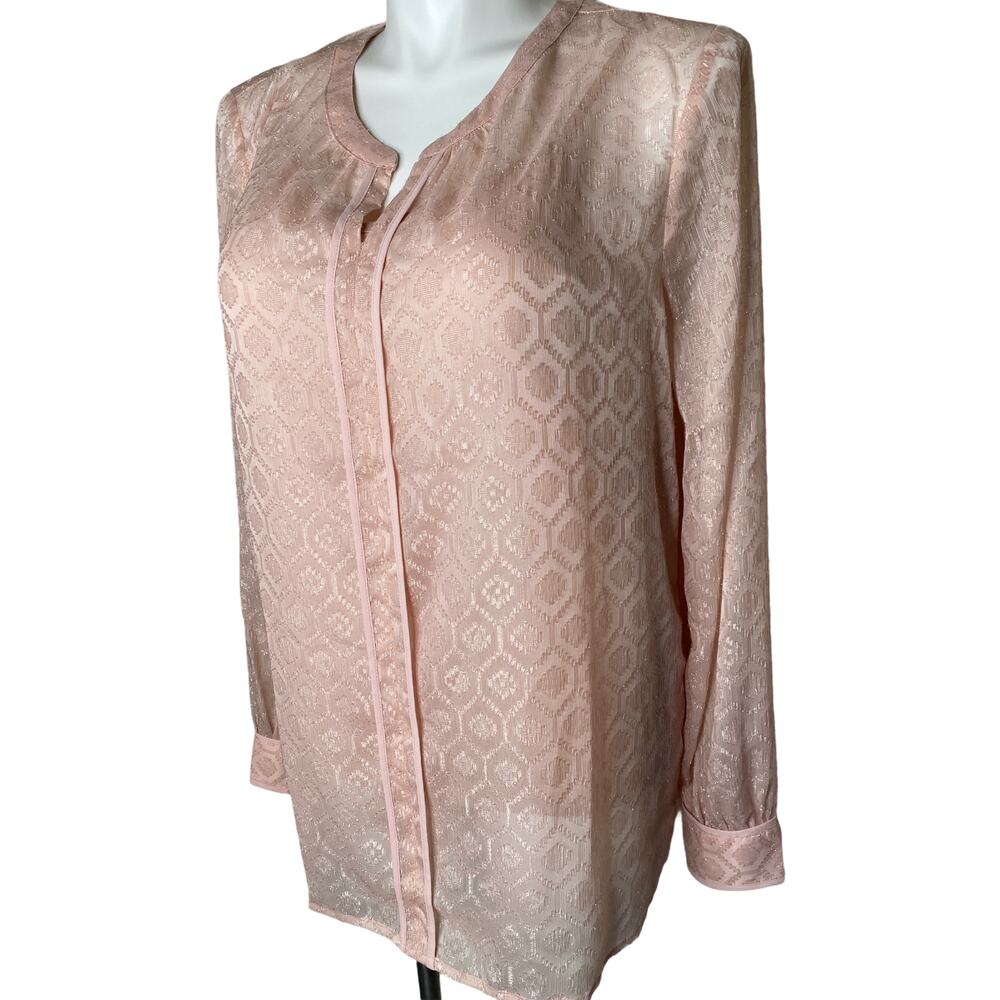 Liz Claiborne Signature XL tall blouse Rose quartz